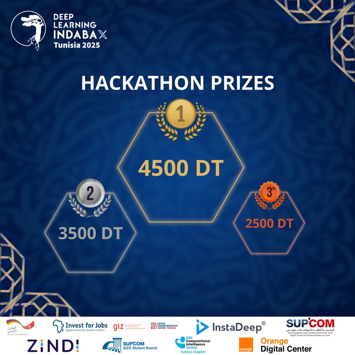 𝐑𝐞𝐚𝐝𝐲 𝐭𝐨 𝐢𝐧𝐧𝐨𝐯𝐚𝐭𝐞 𝐲𝐨𝐮𝐫 𝐰𝐚𝐲 𝐭𝐨 𝐭𝐡𝐞 𝐭𝐨𝐩? 🚀

The IndabaX Tunisia 2025 Hackathon is not just about solving real-world challenges  it's your chance to win big. 🥇 

Discover what’s waiting for the winning team🏆 

#IndabaX #IndabaXTunisia2025
