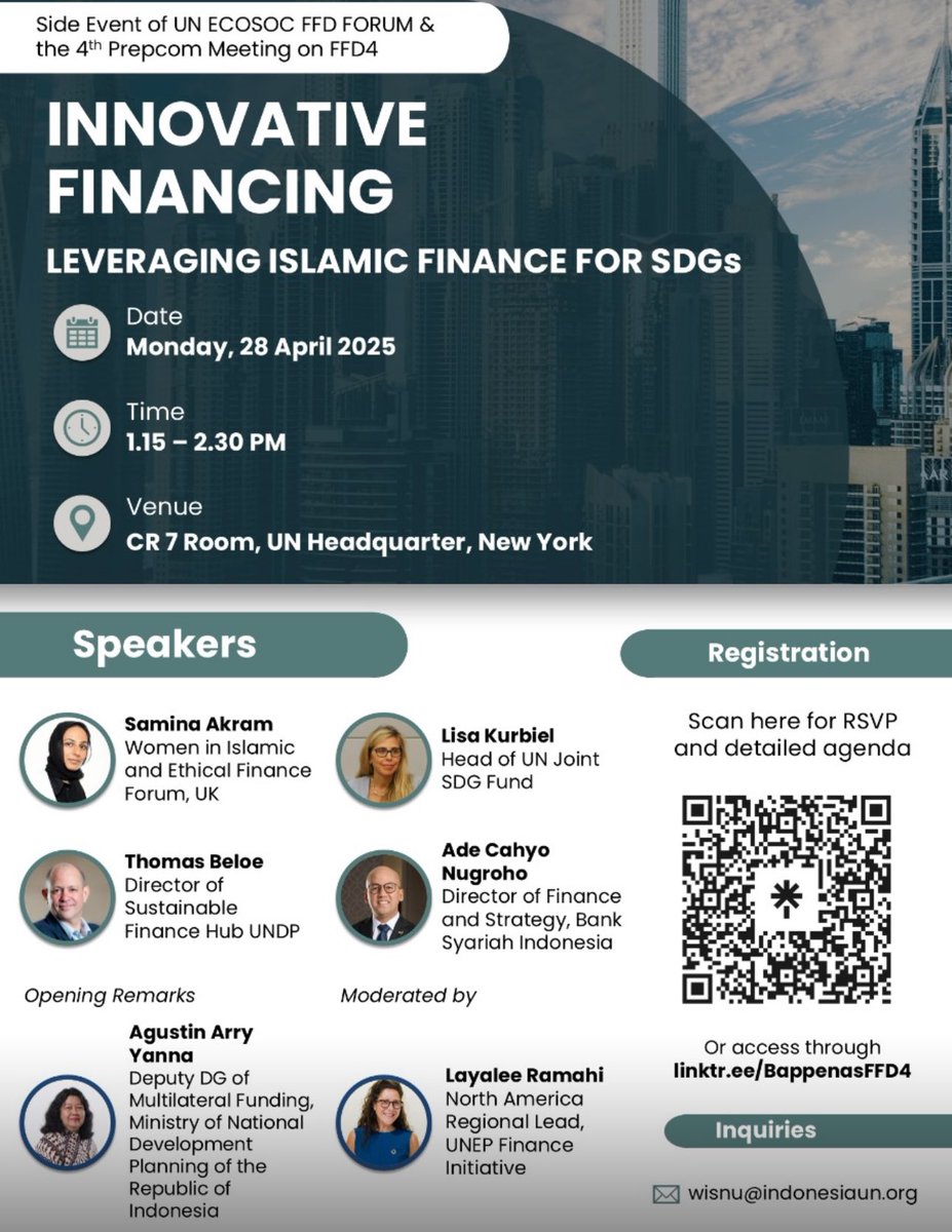 Honoured to speak at the
<a href="/UN/">United Nations</a> HQ, in NY earlier this week on the theme: “Innovative Financing: Leveraging #IslamicFinance for #SDGs".

This seminar was co-hosted by the
Government of Indonesia, <a href="/UNinIndonesia/">United Nations in Indonesia</a> 
<a href="/UN/">United Nations</a> <a href="/JointSDGFund/">Joint SDG Fund 🇺🇳</a> <a href="/UNDP/">UN Development</a>