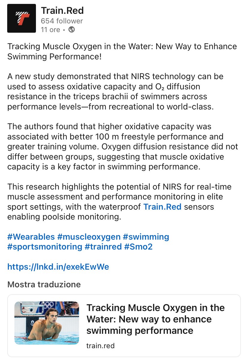 PorcelliSimone's tweet image. Post on LinkedIn about our recent work on the use of NIRS to help in elucidating differences in O2 diffusion and muscle oxidative capacity in swimmers physoc.onlinelibrary.wiley.com/doi/full/10.11… @SiVillanova 👍💪