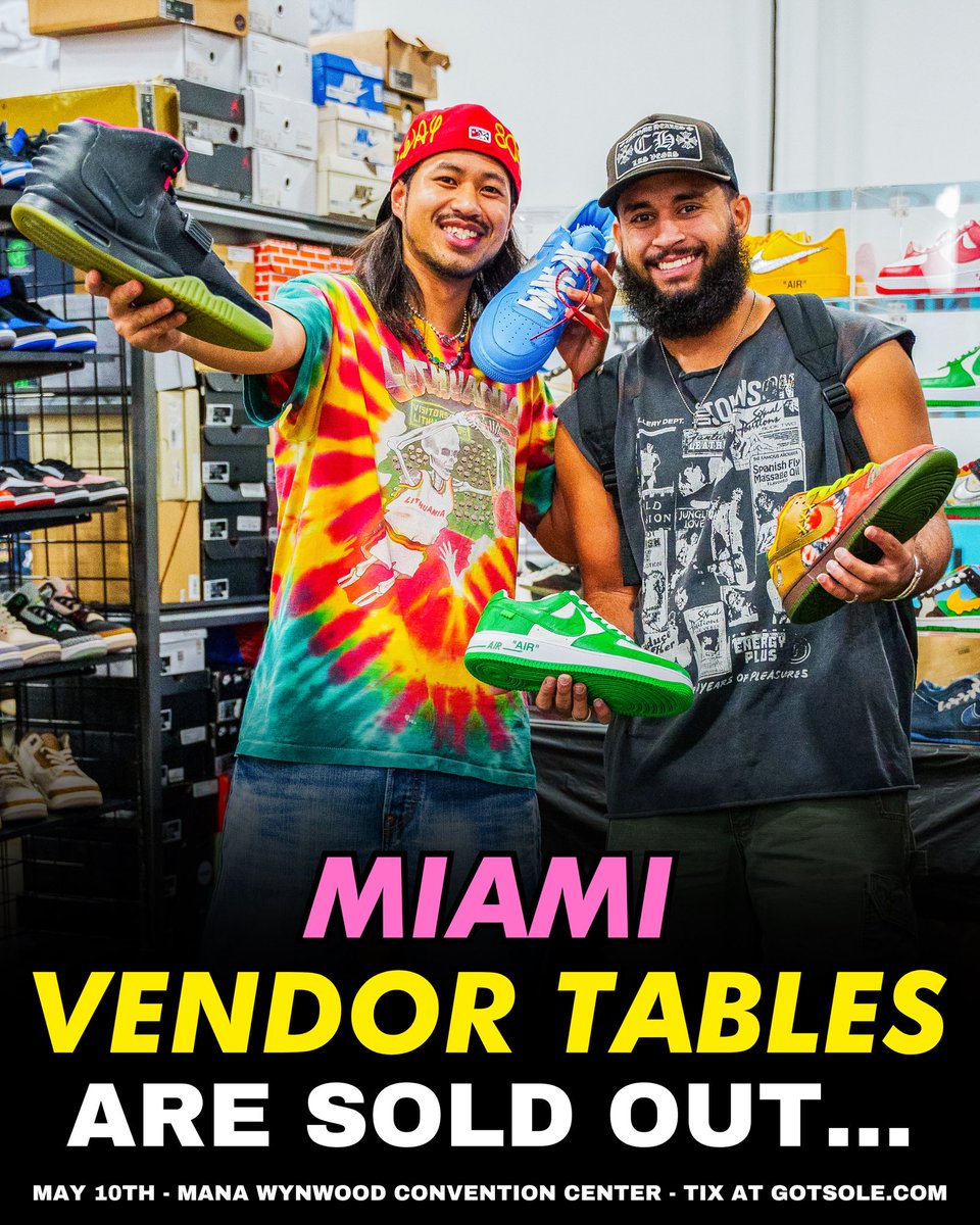 MIAMI VENDOR TABLES ARE SOLD OUT…GET YOUR VIP TICKETS BEFORE THEY’RE NEXT 🚨🌴