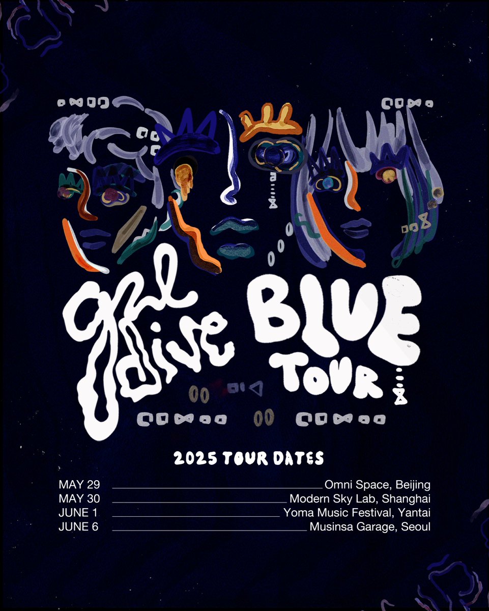 CHINA!! 🇨🇳 Excited to come back - can’t wait to meet you again soon! Tickets are now on-sale for our shows in Beijing, Shanghai, Yantai and Seoul, SOUTH KOREA! 🇰🇷

Tickets link below •?•
galdive.me/blue

Can’t wait to share our music directly with you