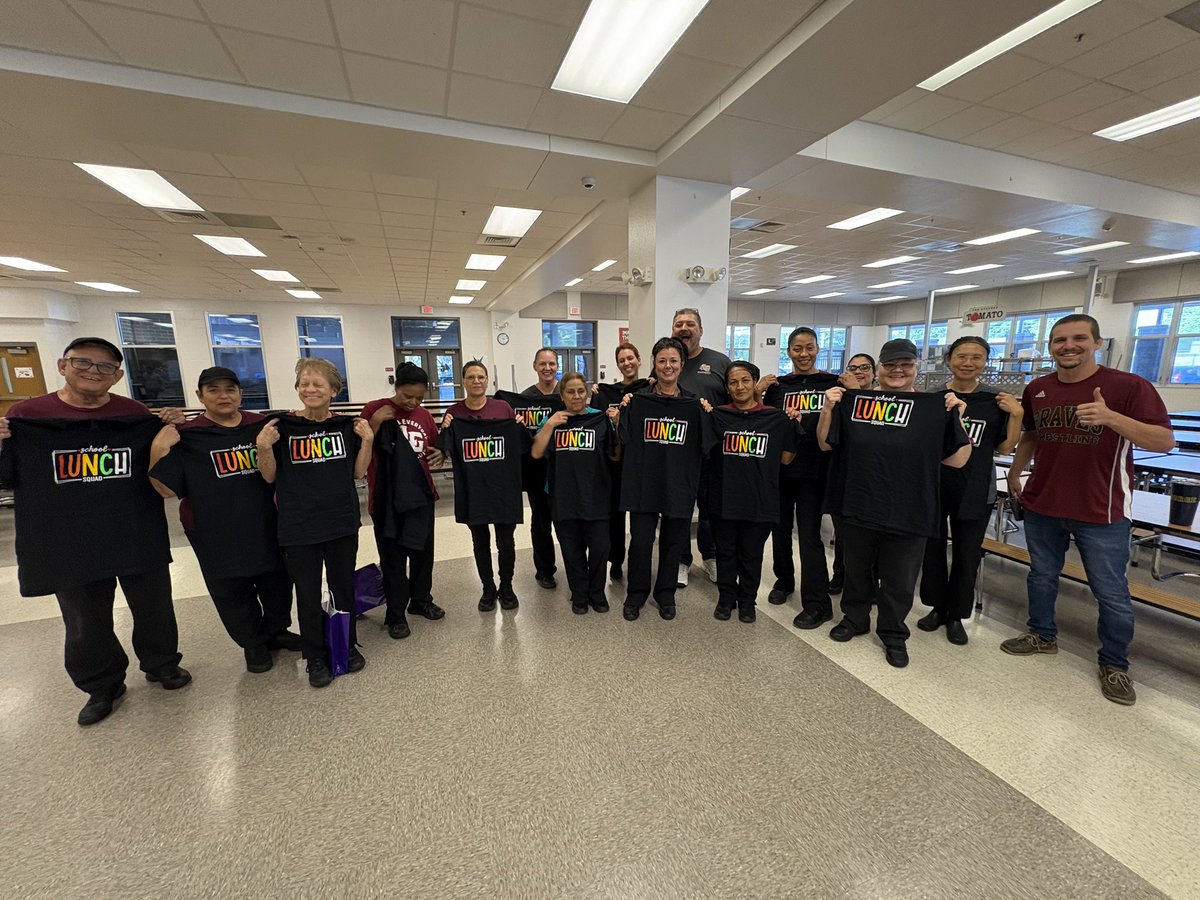 Happy School Lunch Hero Day 🦸‍♀️ to our awesome nutrition staff! We are so grateful for their dedication to our school! 🍎