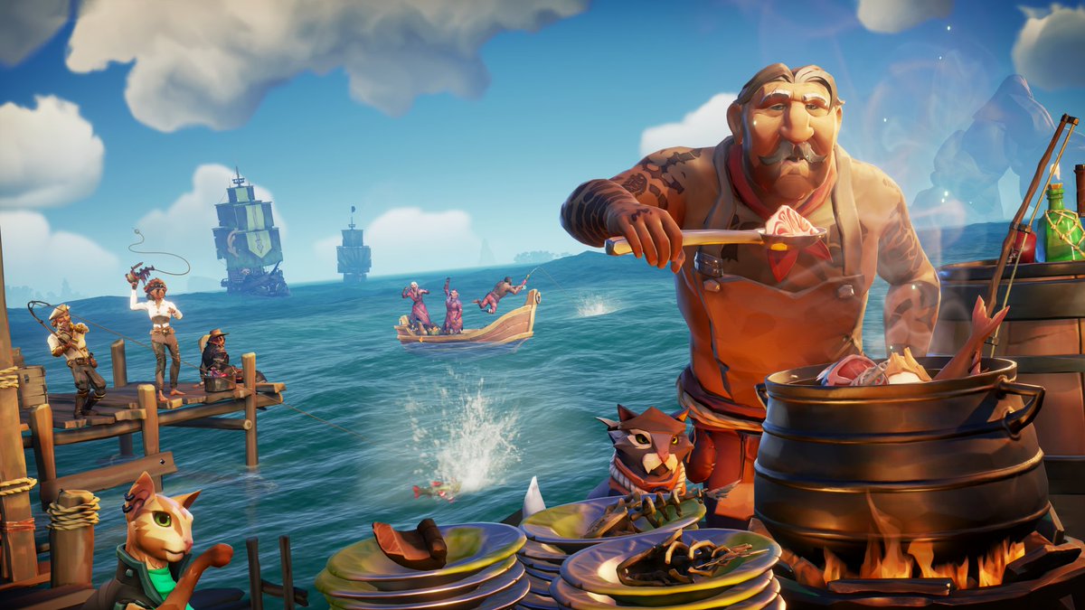 The Festival of Fishing, Sea of Thieves on Battle.net, #StyleOfThieves, Season 16, a new art book and more! It's going to be a busy 29 days, and you can learn about everything with the latest, ever so aptly-named This Month in Sea of Thieves article: