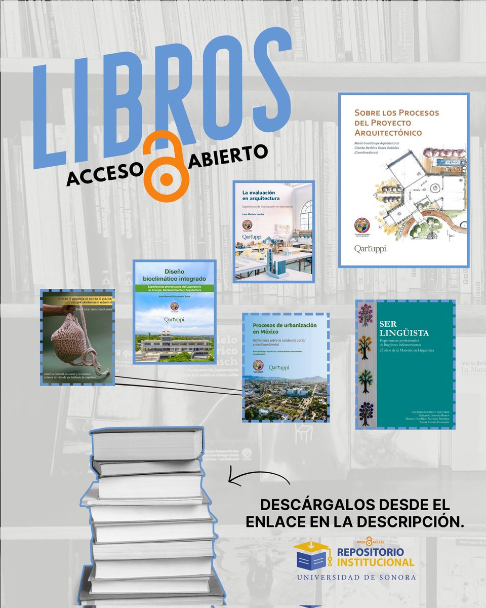 ¿Sabías que muchos de nuestros títulos se encuentran disponibles en Acceso Abierto? 📚🔓🔑

Buscamos que el conocimiento científico desarrollado en nuestra institución sea accesible para cualquier persona que lo requiera 💛🦉

Encuéntralos en libros.unison.mx 📱