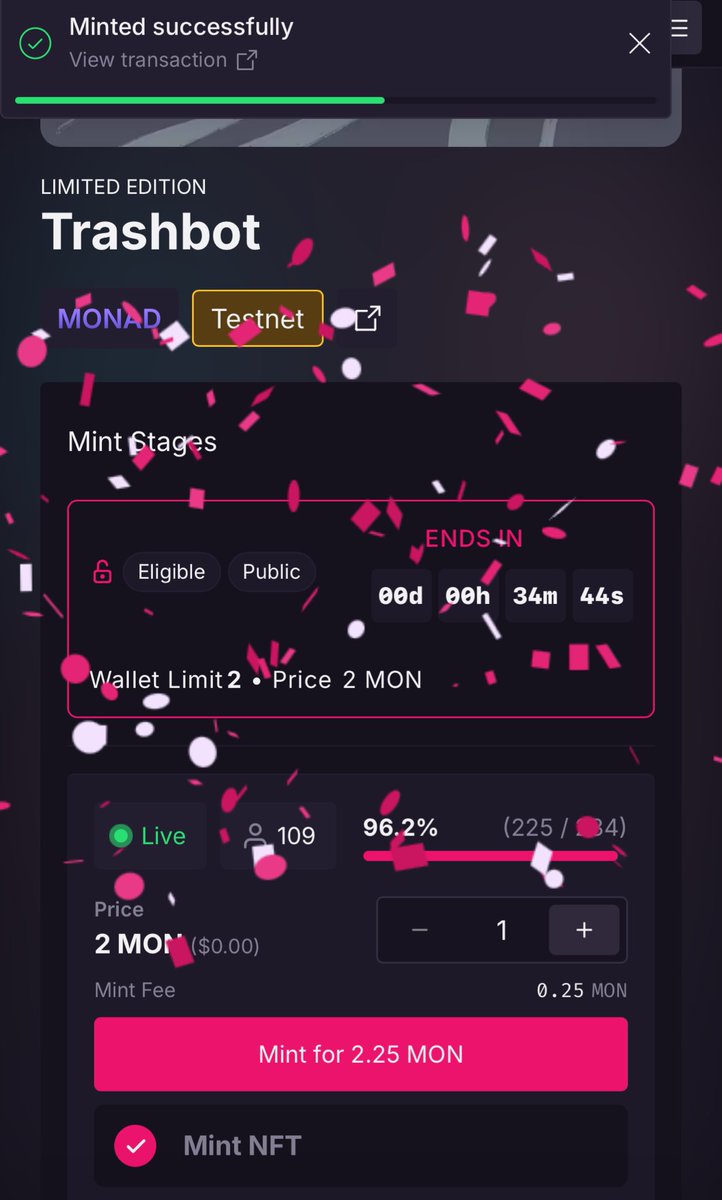 Day 64💜
Minted trash box nft 
<a href="/monad_xyz/">Monad ⨀</a> <a href="/pipeline_xyz/">The Pipeline</a>