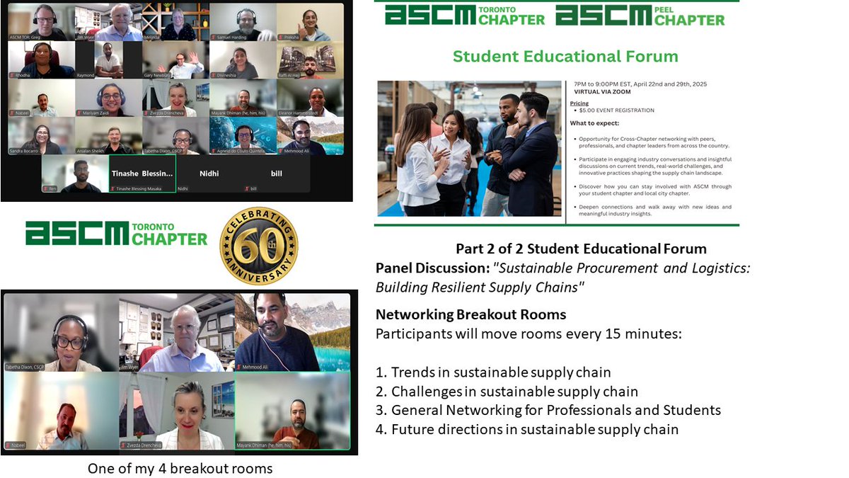 JimIntlBusiness's tweet image. #senecaproud  @SenecaPoly @SenecaBusiness @SenecaAlumni  Earlier this week, the ASCM Toronto Chapter, in collaboration with the Peel Chapter, hosted the second of two webinars in their Student Educational Forum series. This session focused on Sustainable Procurement and…