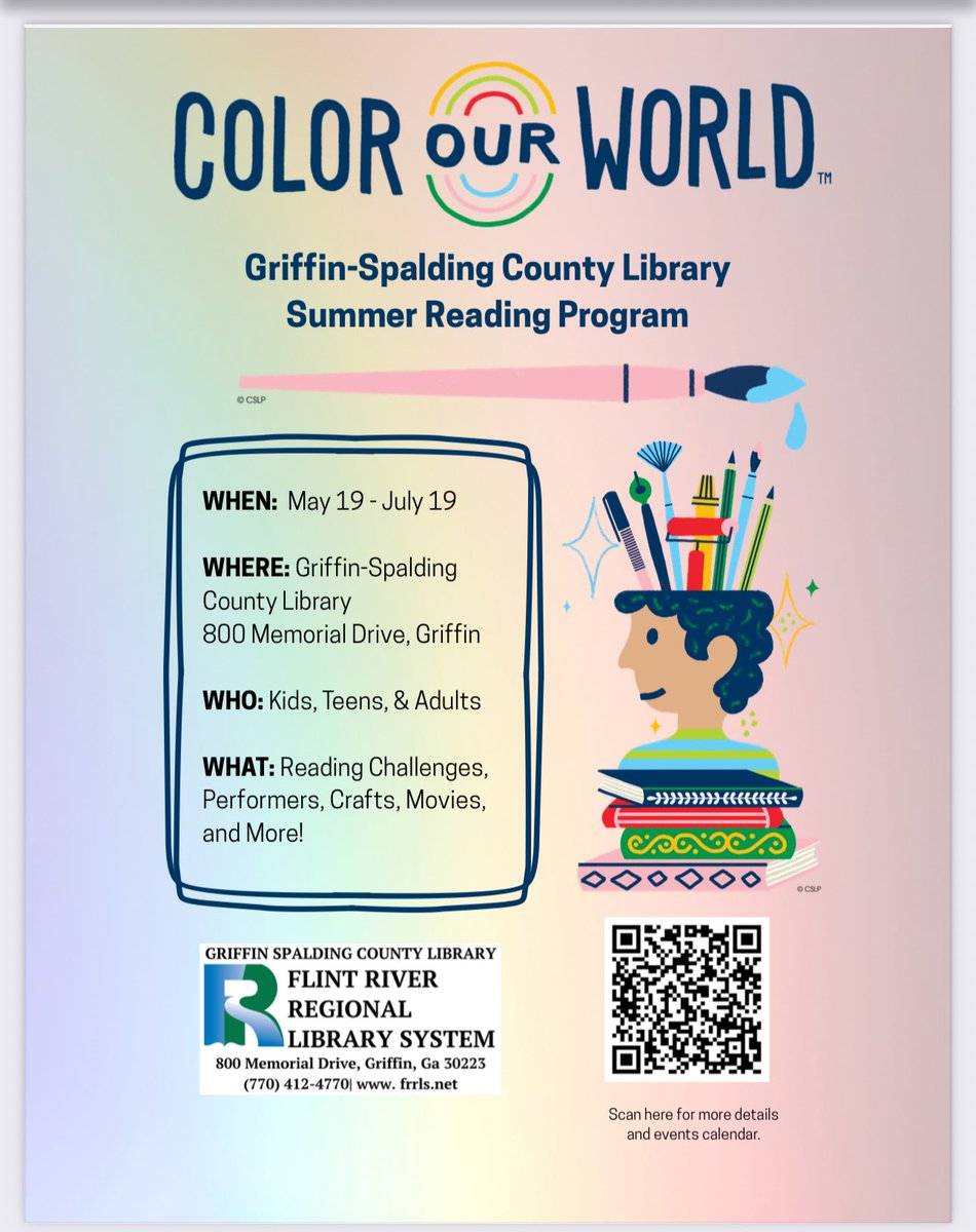 Who’s ready for the Summer Reading Program at the Griffin-Spalding County Library? Our PreK students are ready!! Mrs. Bea and Bruce the Bear visited us today to share all about “Color Our World” and all the fun and exciting events happening at the library during the summer. You