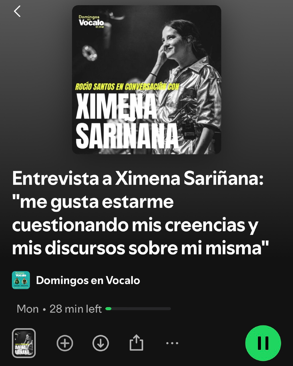 Escuchen por acá una entrevista que me hicieron en Vocalo. 🙃

open.spotify.com/episode/70gcKp…