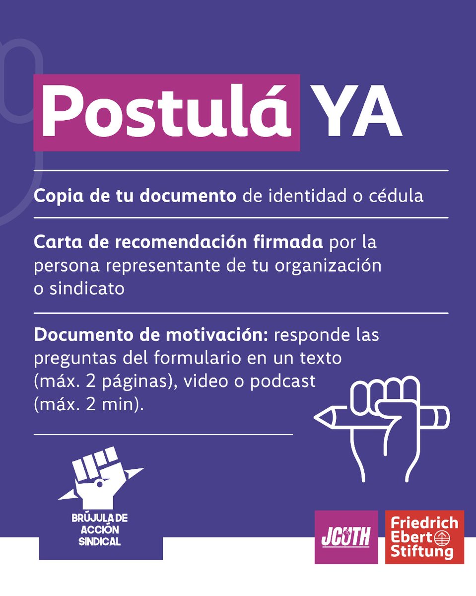 Juventudes CUTH (@juventudescuth) on Twitter photo Estamos listxs para iniciar con el proceso de formación y educación sindical para juventudes de la #CUTH.
<a href="/FESHonduras/">Fundación Friedrich Ebert Honduras</a> Estamos listxs para iniciar con el proceso de formación y educación sindical para juventudes de la #CUTH.
<a href="/FESHonduras/">Fundación Friedrich Ebert Honduras</a>