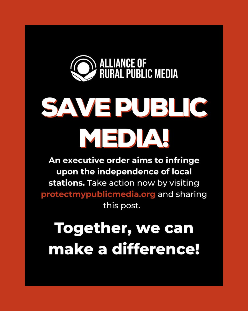 An executive order aims to infringe upon the independence of local stations.

For many towns, it’s the last newsroom standing — and the only voice during emergencies. Restrict the funding, and communities lose more than radio.

Take action: l8r.it/V9zd