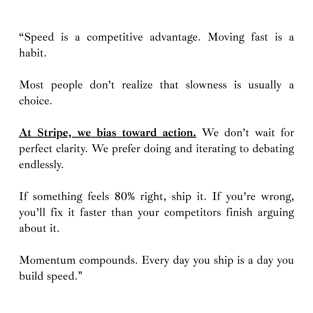 Founder_Mode_'s tweet image. Patrick Collison (CEO, Stripe) — How to Move Fast