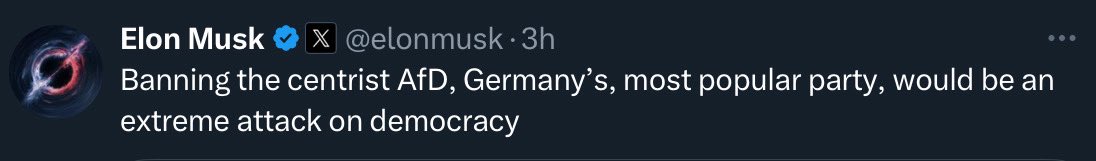 You know the Overton window is fucked when they start calling AfD “centrist”.