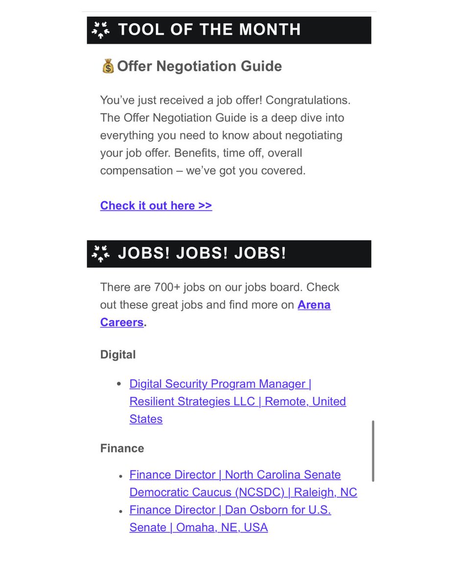 arenasummit's tweet image. ICYMI: We've launched a newsletter called the Campaign Confidential.
It features opportunities to explore, jobs to apply for, comings and goings of Arena Community members, op-eds from readers, and more!
Check out the latest edition and subscribe here: arena.run/campaign-confi…