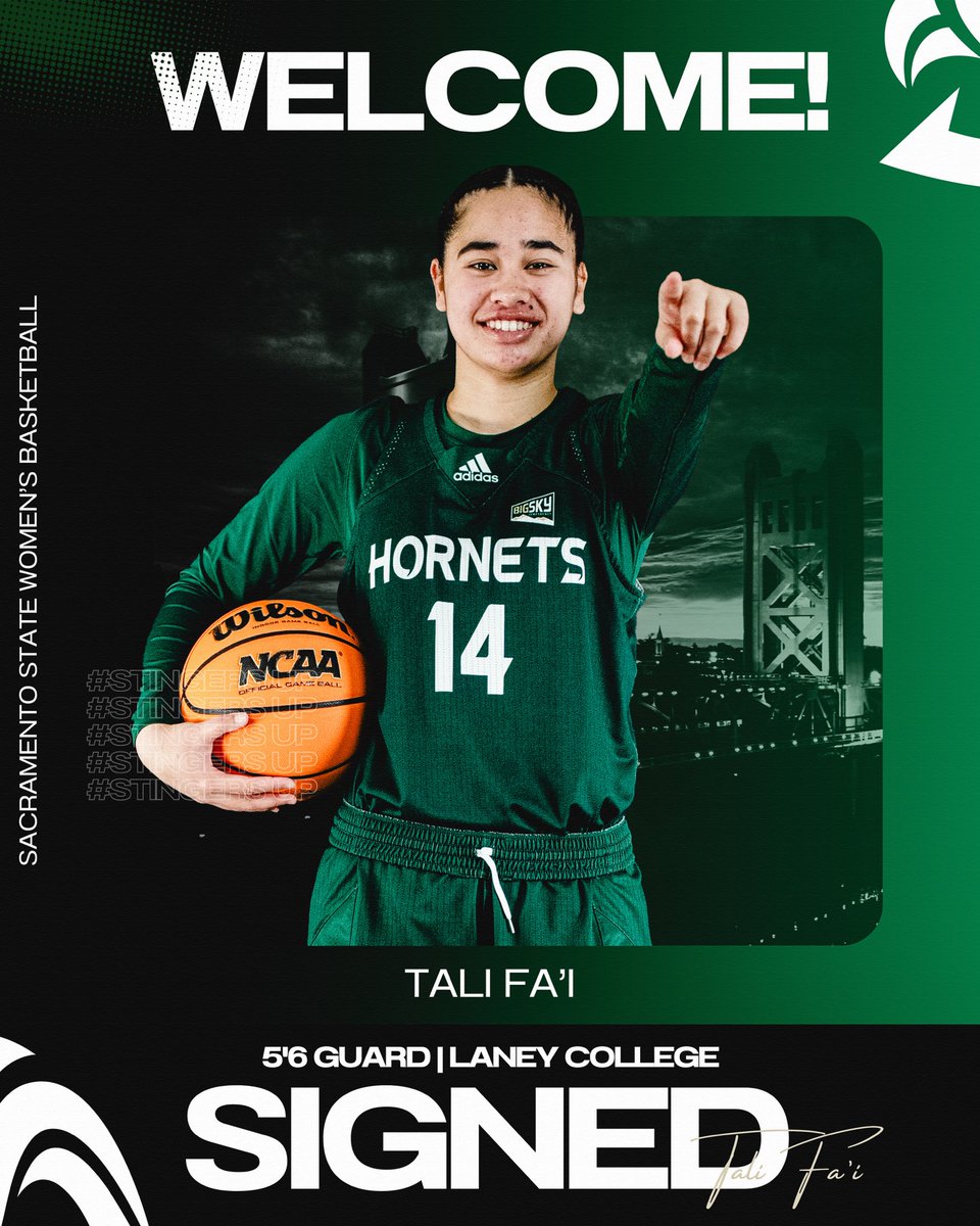The family continues to grow! We’re adding a dynamic player to our lineup with Tali Fa’i. The 5’6” guard is transferring in from Laney College and is set to bring her skills to the Hornets. Looking forward to seeing her on the court! Welcome, Tali!

#StingersUp 🐝