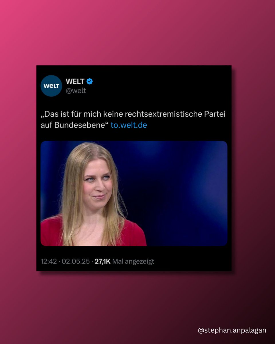 stephanpalagan's tweet photo. Finde jemanden, der Dich so leidenschaftlich verteidigt, wie die "Welt" die AfD... https://t.co/Bqi2QymYTe