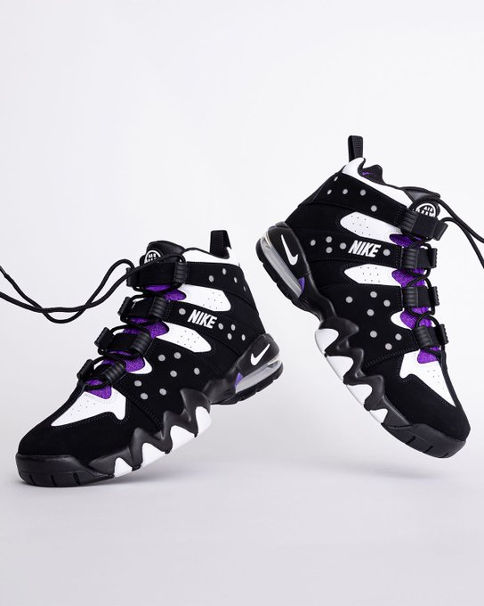 purple black and white barkleys