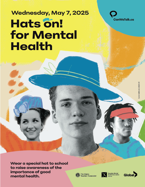 Reminder: Hats On! For Mental Health is Tomorrow!

BTPS is proud to take part in Hats On! For Mental Health on Wednesday, May 7.

Join us in raising awareness by wearing a hat to school tomorrow to show that mental health matters and to help spark meaningful conversations. 💚