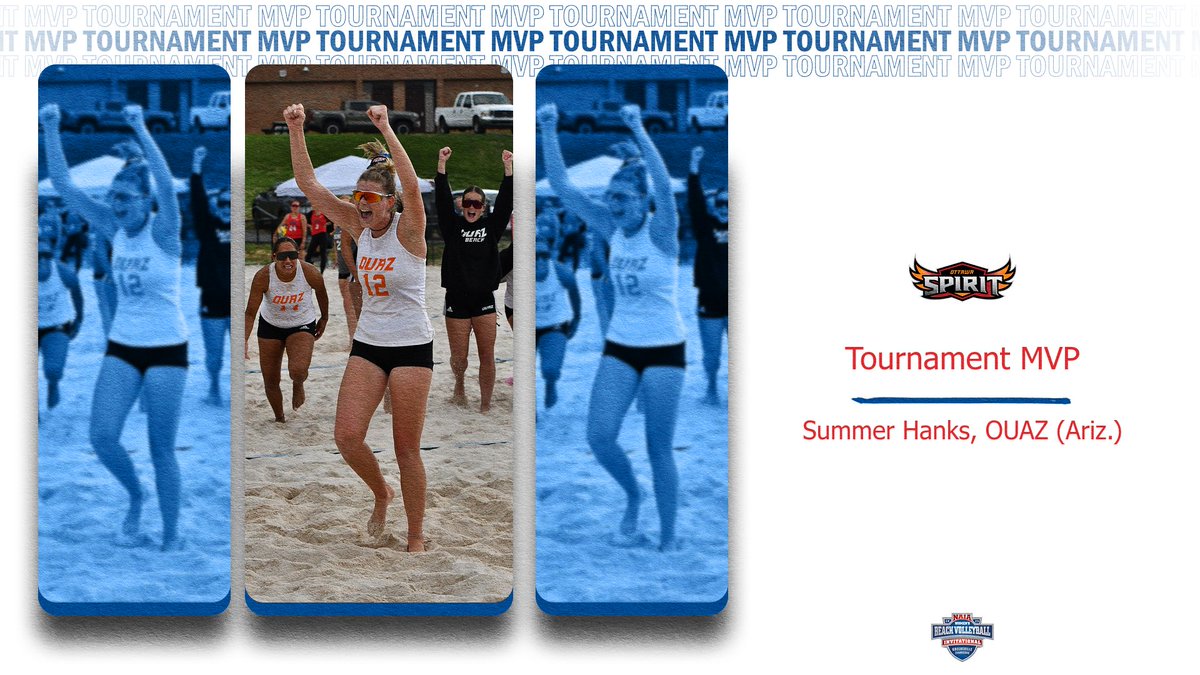 NAIA (@naia) on Twitter photo W🏖️🏐
In case you missed it, the #NAIABeachVB Team was announced after the tournament.
Congrats to Tournament MVP Summer Hanks of <a href="/OUAZSpirit/">OUAZ Spirit</a> & the 9 others listed on the All-Tournament Team
Full list here --> naia.org/sports/beachvb…
#collegevolleyball #NAIAMVB W🏖️🏐
In case you missed it, the #NAIABeachVB Team was announced after the tournament.
Congrats to Tournament MVP Summer Hanks of <a href="/OUAZSpirit/">OUAZ Spirit</a> & the 9 others listed on the All-Tournament Team
Full list here --> naia.org/sports/beachvb…
#collegevolleyball #NAIAMVB