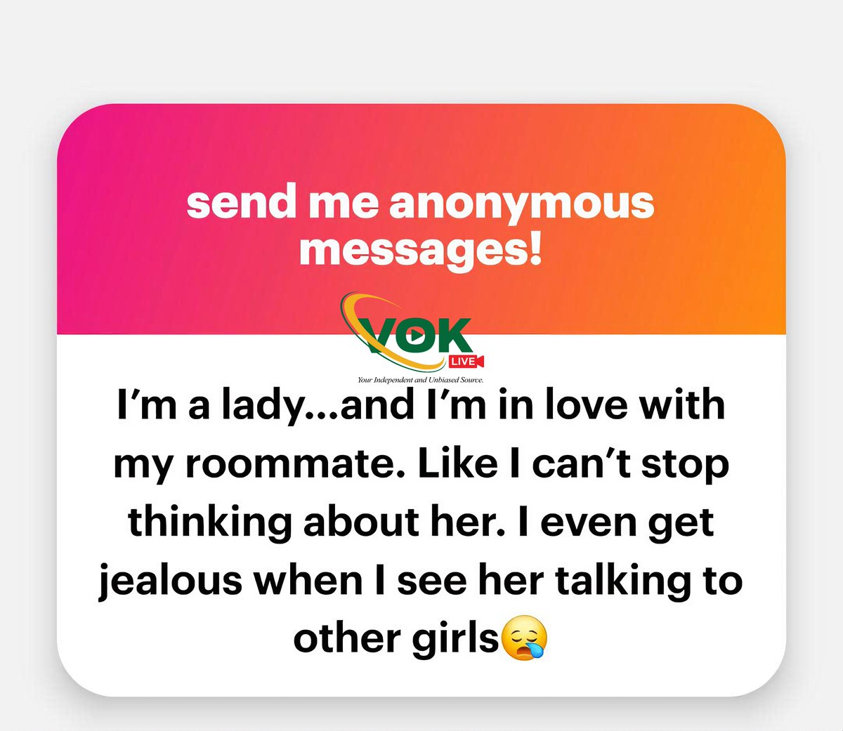 📍📍FUN TIME WITH VOK LIVE📍📍

We asked university students in Ghana on our WhatsApp channel to tell us their roommate experience 🤯👀

Check thread 🧵