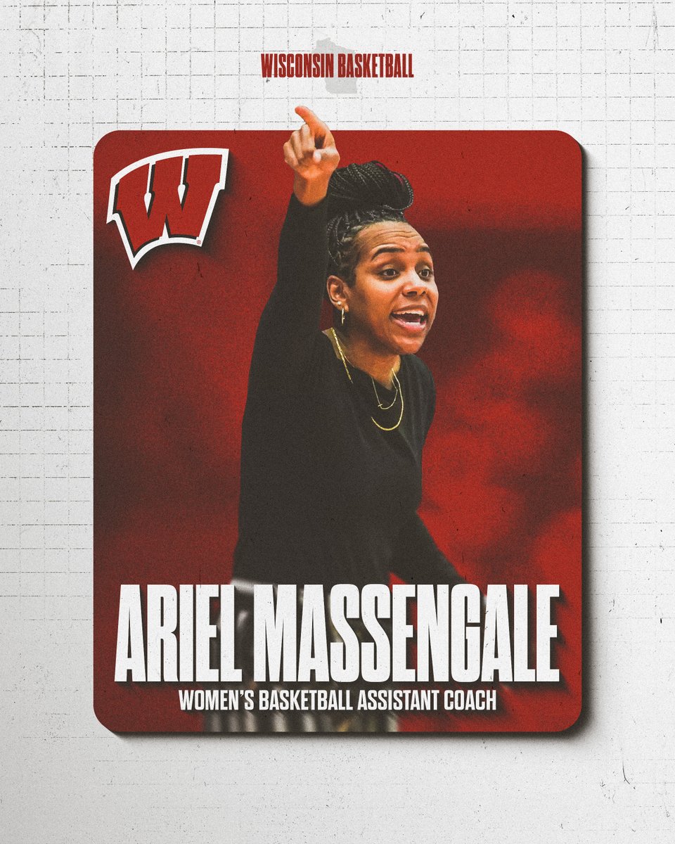 Wisconsin Women’s Basketball (@badgerwbb) on Twitter photo Join us in welcoming Ariel Massengale as our new assistant coach!
She brings experience from <a href="/LadyVol_Hoops/">Lady Vols Basketball</a> and a successful coaching career!
📖 | bit.ly/43ey16w
#OnWisconsin Join us in welcoming Ariel Massengale as our new assistant coach!
She brings experience from <a href="/LadyVol_Hoops/">Lady Vols Basketball</a> and a successful coaching career!
📖 | bit.ly/43ey16w
#OnWisconsin