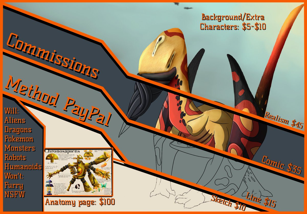 flamescales29's tweet image. New comms card with updated prices.