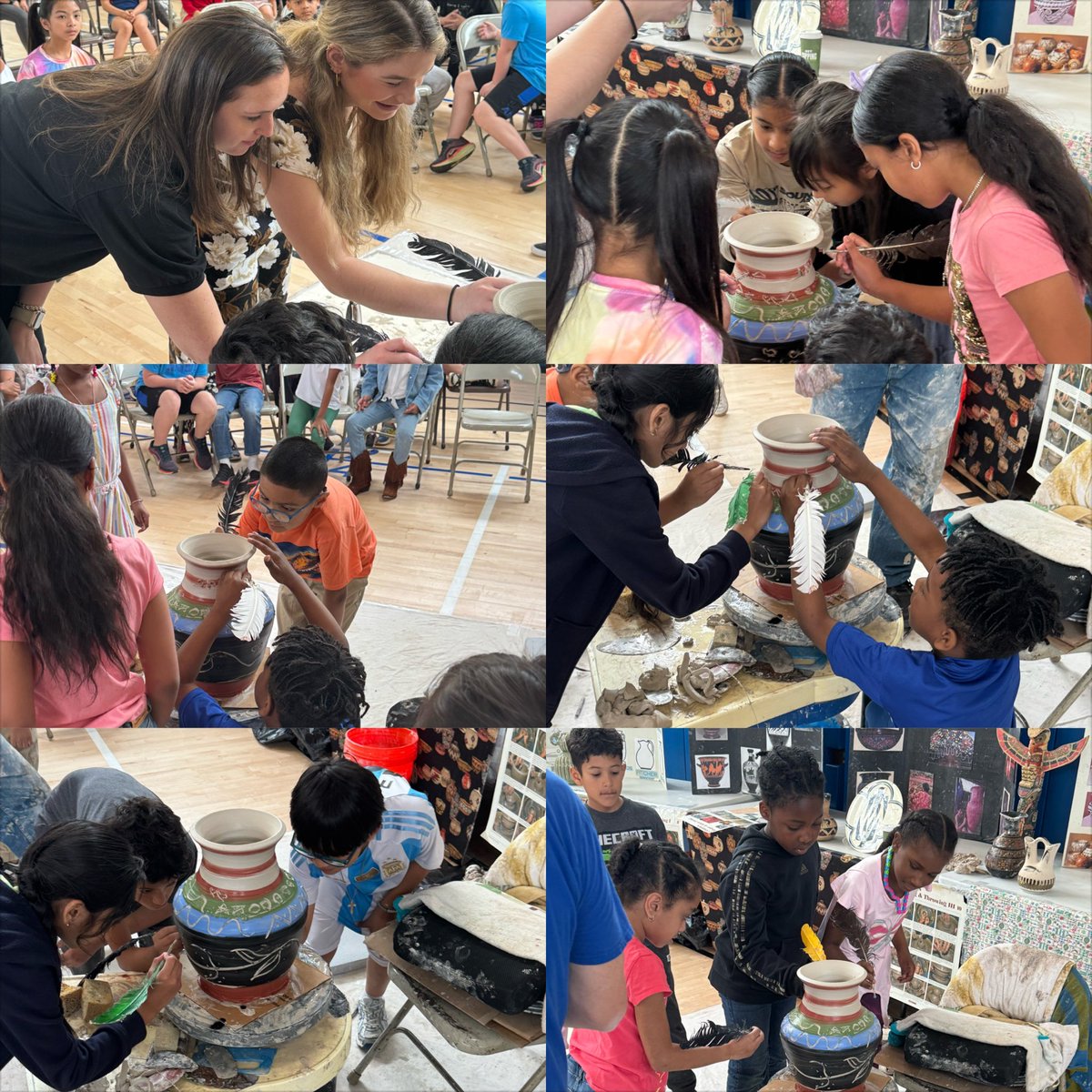 Such a wonderful Day in Clay! Our 3rd graders learned about the art of pottery and were able to add their own designs to a group flower vase! #WHe are so excited to see the final product of this creative assembly! <a href="/WhufsdRams/">Ram Pride</a> <a href="/CornwellAveES/">CornwellAveES</a> <a href="/Bridiekar/">Bridget M. Karis</a>