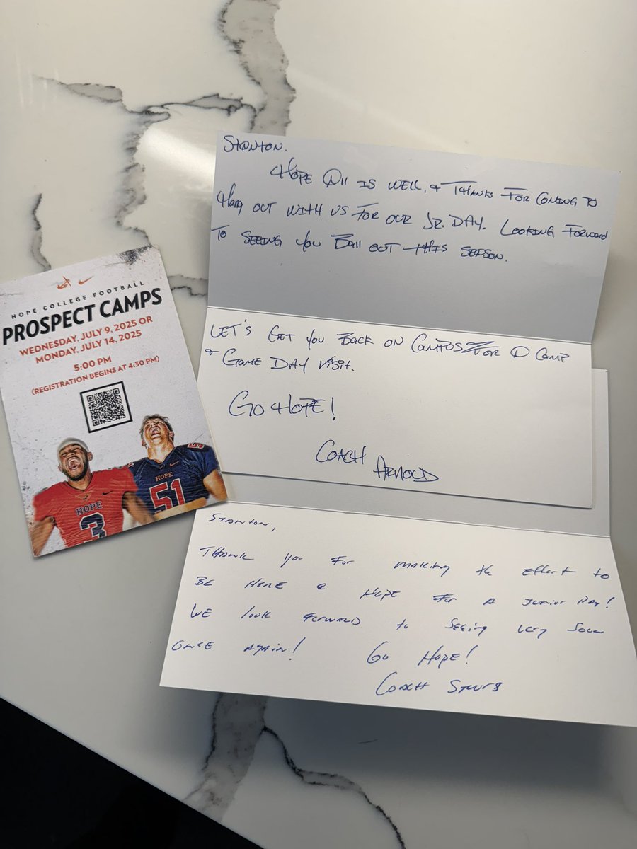 Stanton Kapla (@stantonkapla) on Twitter photo Thank you! <a href="/PStuursm/">Peter Stuursma</a> and <a href="/CoachJArnold4/">Coach Jinks Arnold</a> for the notes! I will be back soon! #Dudes
Go Hope! Thank you! <a href="/PStuursm/">Peter Stuursma</a> and <a href="/CoachJArnold4/">Coach Jinks Arnold</a> for the notes! I will be back soon! #Dudes
Go Hope!