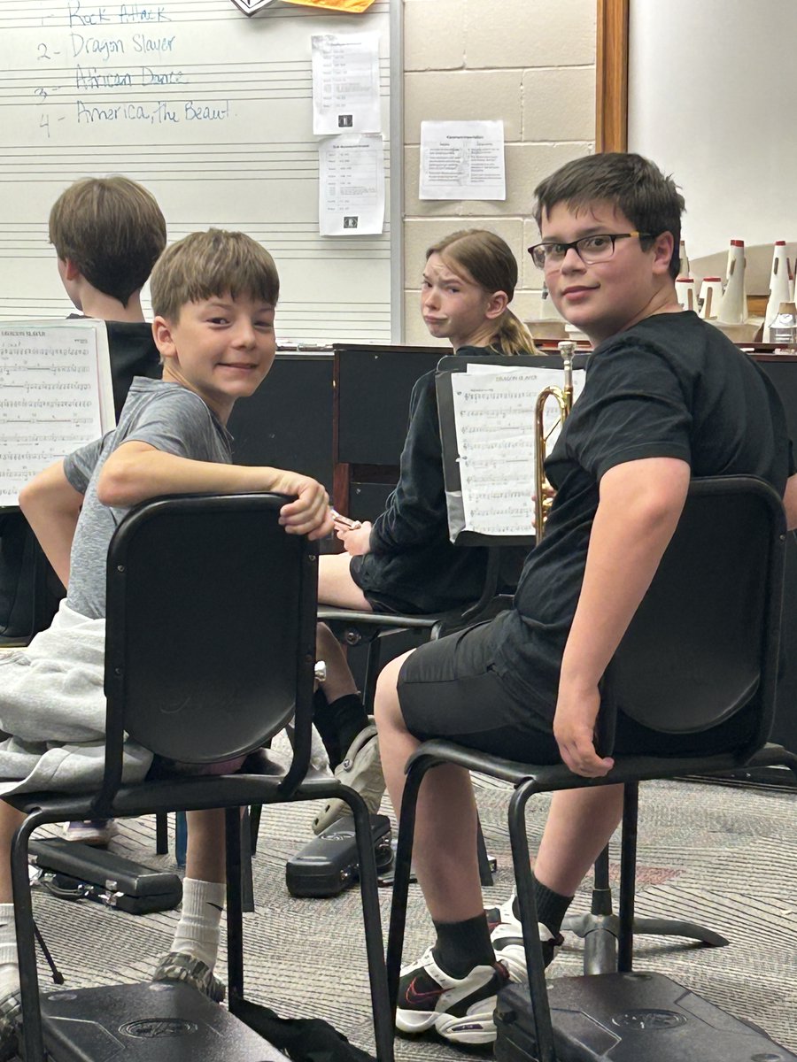 Our 6th grade band students are very excited for their band performance tonight!