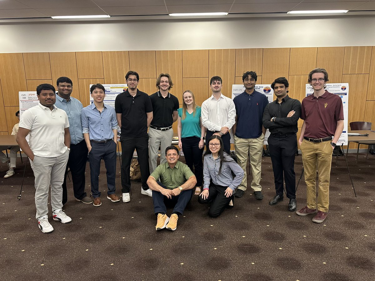 Vince D'Aliesio --Coach D (@vdaliesio) on Twitter photo Had a chance to attend senior capstone presentations for <a href="/ASUEngineering/">ASU Ira A. Fulton Schools of Engineering</a> —a lot of talent in this picture despite me being in it! 🤡🤡 Had a chance to attend senior capstone presentations for <a href="/ASUEngineering/">ASU Ira A. Fulton Schools of Engineering</a> —a lot of talent in this picture despite me being in it! 🤡🤡