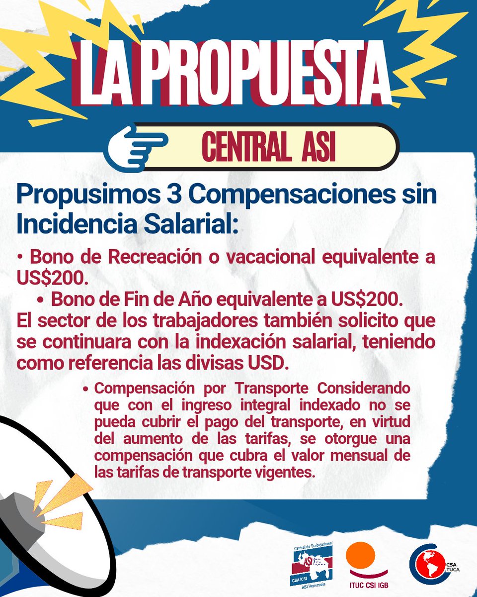 La propuesta consta de dos partes y anexa 3 compensaciones sin indencia salarial, que brinden al trabajador las condiciones óptimas para una vida digna con #protección y #JusticiaSocial
#AumentodelSalarioMinimoProgresivo #SalarioDigno