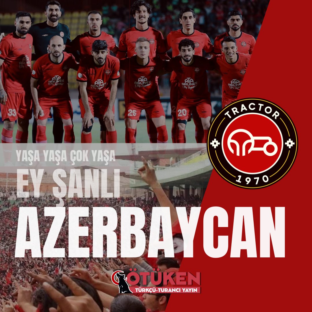 2024-2025 İran Pro Ligi’nde şampiyonluğa ulaşan Türk'ün takımı Tractor FC’yi yürekten kutluyor, başarılarının devamını diliyoruz. 

🇦🇿🇹🇷 Tebrikler Kızıl Kurtlar! Özbeöz Türk, Özbeöz Oğuz!