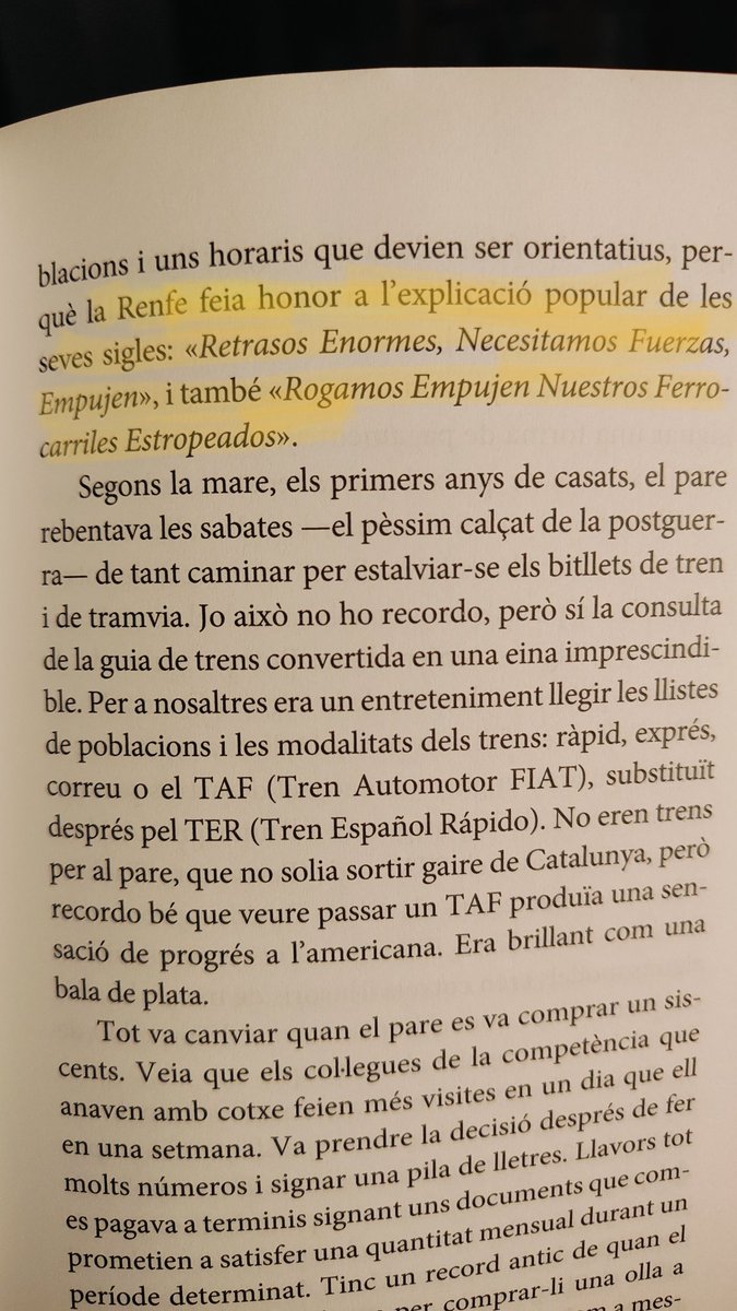 Ja ve de lluny la ineficiència de <a href="/Renfe/">Renfe</a>, ho explica Ramon Solsona a la seva novel·la El carrer de la xocolata <a href="/dignitatavies/">Dignitat a les vies</a> <a href="/VagaRenfe/">Afectats/des Rodalies</a> <a href="/renferetard/">Renfe retards</a>