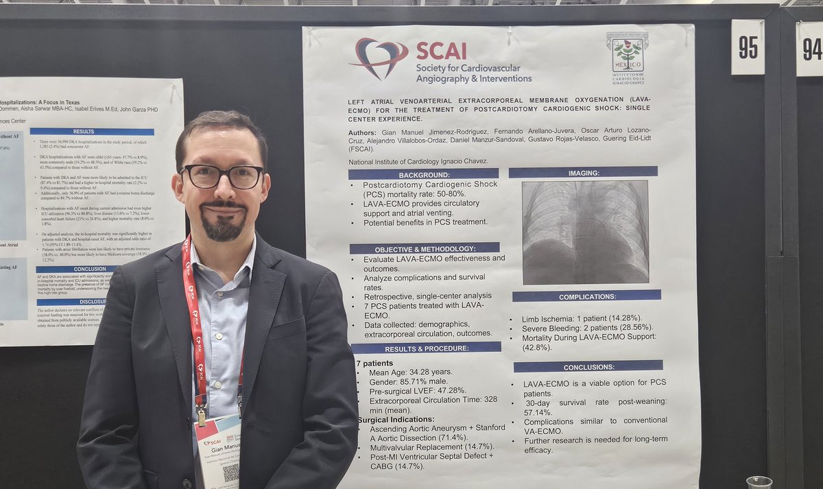 Great honor to share our data on #LAVAECMO for the treatment of Postcardiotomy cardiogenic shock. #SCAI2025 <a href="/SCAI/">SCAI</a> #SCAI
