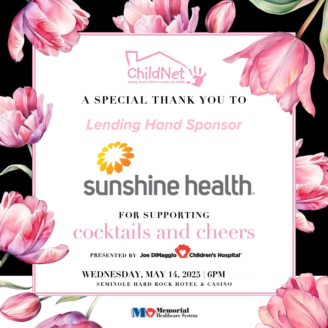 ChildNet (@childnetfl) on Twitter photo Thank you to <a href="/SunHealthFL/">Sunshine Health</a> for becoming a Lending Hand Sponsor of our Cocktails and Cheers event, taking place on May 14th at <a href="/HardRockHolly/">Seminole Hard Rock Hollywood</a>
Get your tickets now at e.givesmart.com/events/Gjn/. For sponsorship opportunities, please contact Noelle at noelle.brillembourg@childnet.us. Thank you to <a href="/SunHealthFL/">Sunshine Health</a> for becoming a Lending Hand Sponsor of our Cocktails and Cheers event, taking place on May 14th at <a href="/HardRockHolly/">Seminole Hard Rock Hollywood</a>
Get your tickets now at e.givesmart.com/events/Gjn/. For sponsorship opportunities, please contact Noelle at noelle.brillembourg@childnet.us.