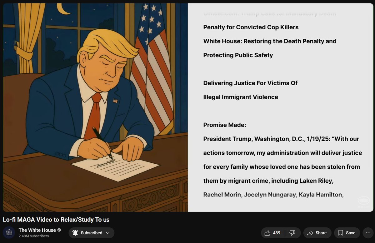 Yes, you’re seeing this right: the White House has just launched a 24/7 lo-fi music stream showcasing all of Trump’s ‘achievements’.