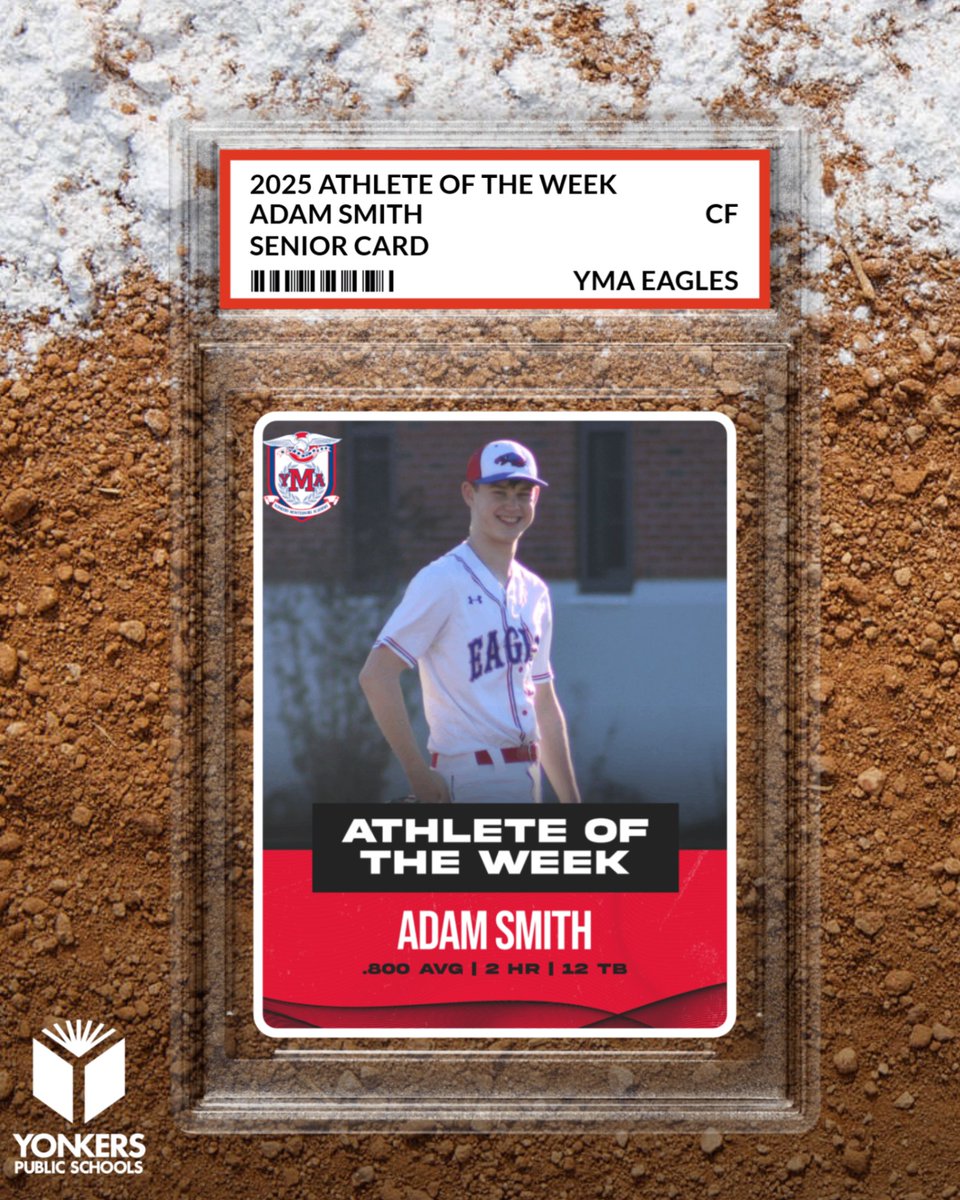 Boys Athletes of the Week

Davis Howell (Yonkers Bulldogs): .400 avg, 5 RBIs, 8 Ks in 3.2 IP

Xavier Grullon (YMA Eagles): 4.2 IP, 0 H, 12 Ks

Adam Smith (YMA Eagles): .800 avg, 2 HRs (incl. grand slam), 12 TB

These guys brought the heat - and raised the bar for Yonkers Baseball