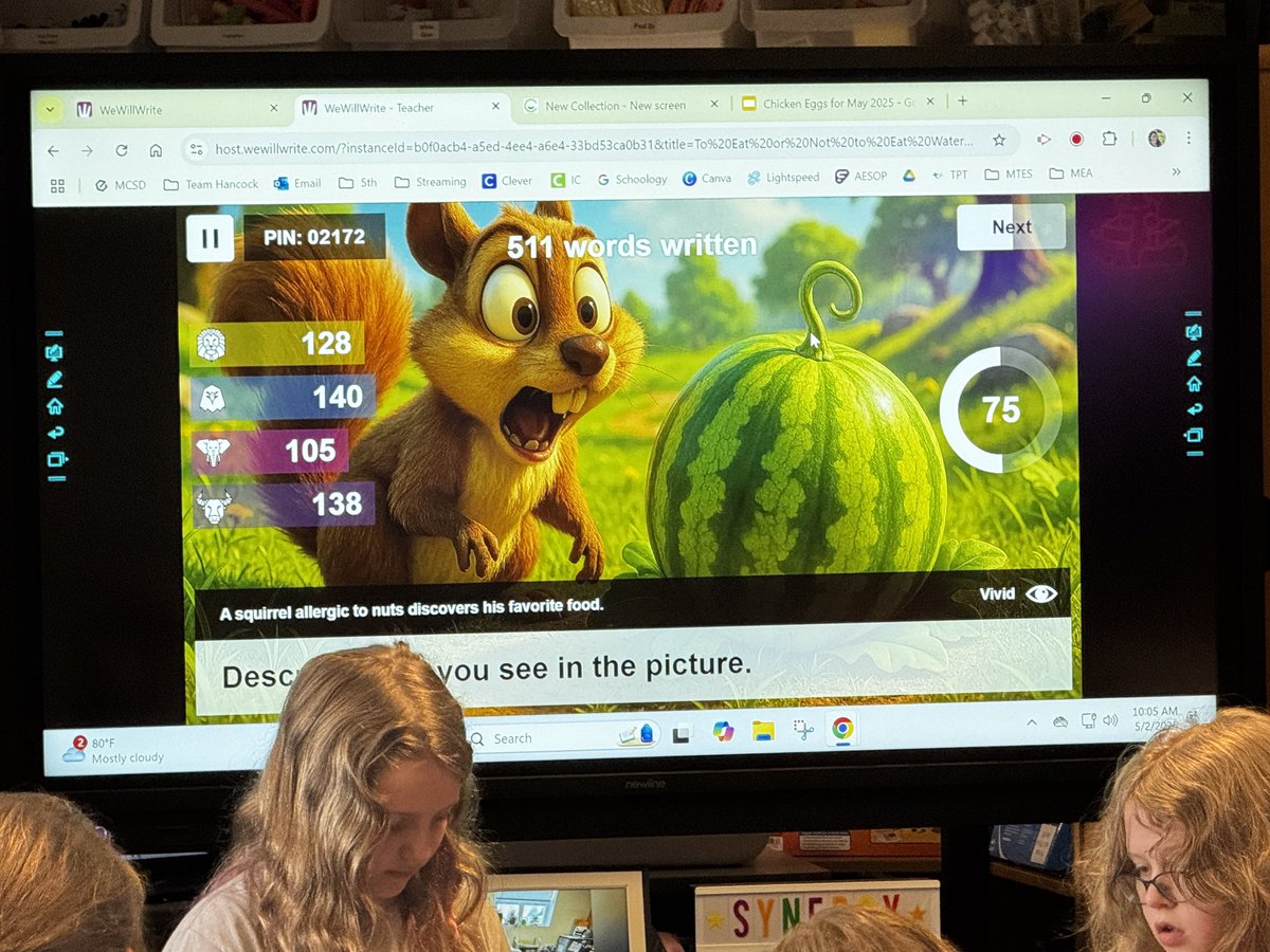 28 fourth graders working on writing using WEWILLWRITE and you could hear a pin drop!!! #TeamHancock #SynergyRocks #ElementarySTEM