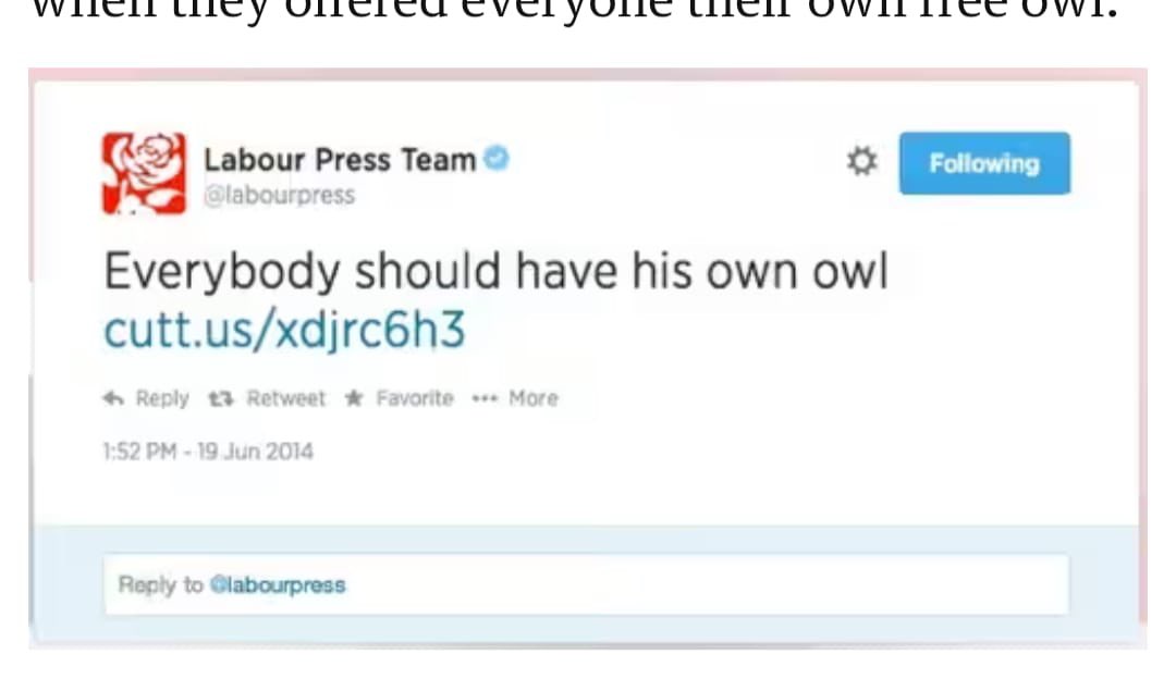 GusTheFox's tweet image. Labour should bring this policy back if they want to win everyone over.
Apparently they stole the idea off the Tawny Party.