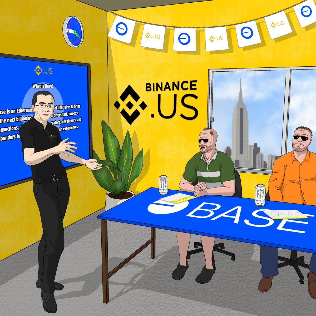 <a href="/BinanceUS/">Binance.US 🇺🇸</a> $BOOMER! Our plan is simple: educate Boomers and newcomers about <a href="/base/">Base</a> and this whole crypto thing! 

Here’s a COLORIZED photo of <a href="/cz_binance/">CZ 🔶 BNB</a> in Dubai teaching Boomers the ropes!
x.com/BoomerOnBase/s…