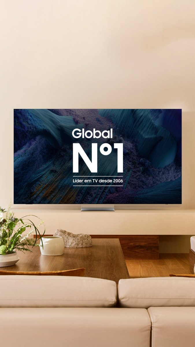 A #Samsung é líder 🏆 mundial no mercado de TV por 1️⃣9️⃣ anos consecutivos. 🎉

*Source – Omdia, Feb-2025. Results are not an endorsement of Samsung
*Some of the images have been generated with Adobe Firefly.

#GlobalNo1SamsungTV #SamsungTV #Samsung