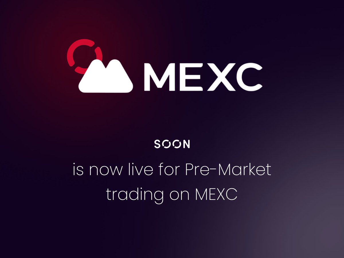 🚀 $SOON is now live for Pre-Market trading on <a href="/MEXC_Official/">MEXC</a>

⚡ No fees, early access, big opportunity.
📅 Trading started: April 26, 08:00 UTC
🔗 Dive in: mexc.com/pre-market/SOON

Don’t miss your shot to get in before the crowd.
#SOONISTHEREDPILL #MEXC