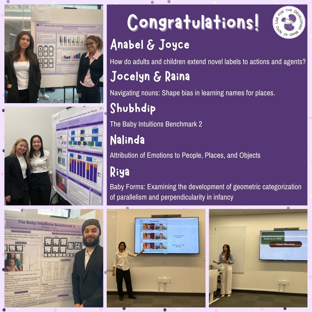 Congratulations to our RAs who presented today at the NYU Undergraduate Research Conference! We are so proud of your hard work! 🎉

Congratulations also to Nalinda, for the best presentation in her panel, and Joyce and Anabel for the best poster in their group! 🏆