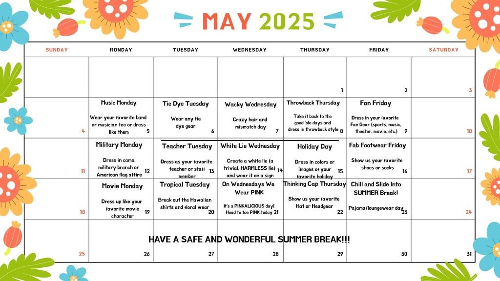 PrinceEdwardSch's tweet image. Attention PECHS:  Don&apos;t forget the &quot; Countdown to Summer Break&quot; spirit days start next week!  #SaveThisPost