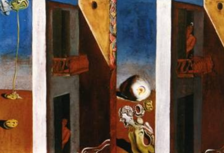 #FindArtFriday: This week's item from the FBI's National Stolen Art File is "Two Balconies" by Salvador Dali. The painting and four others were stolen from the Museu Chacara Do Céu, Rio De Janeiro by armed men in 2006. Submit a tip to tips.fbi.gov with any information.
