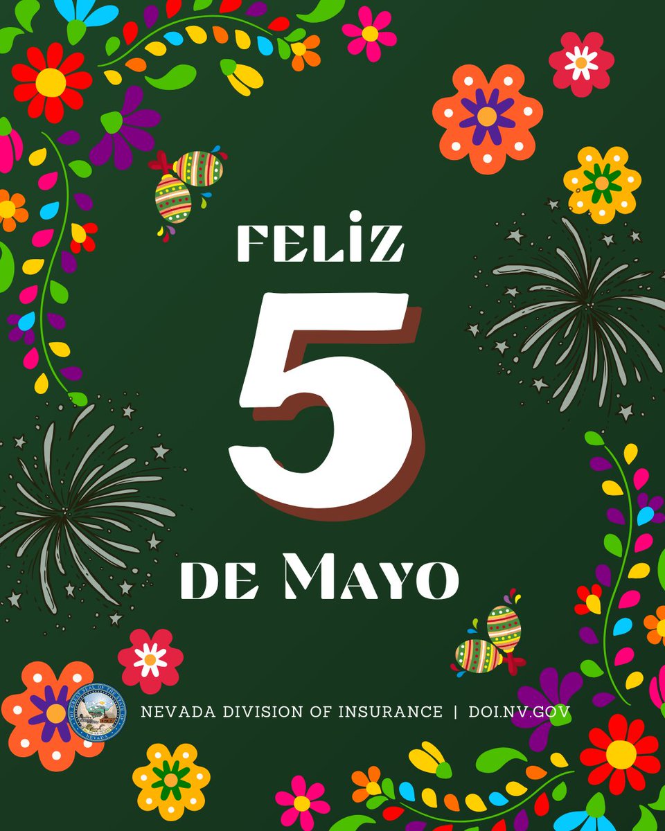 nevadadoi's tweet image. 🎉 ¡Feliz Cinco de Mayo! 🎉

5 insurance resources for Nevadans:

📱 Home Inventory App
🏠 Homeowners Tool
📖 Consumer Guides
🌐 Spanish/Language Access
📞 Consumer Help
Details 👉 doi.nv.gov
#NevadaInsurance #CincoDeMayo