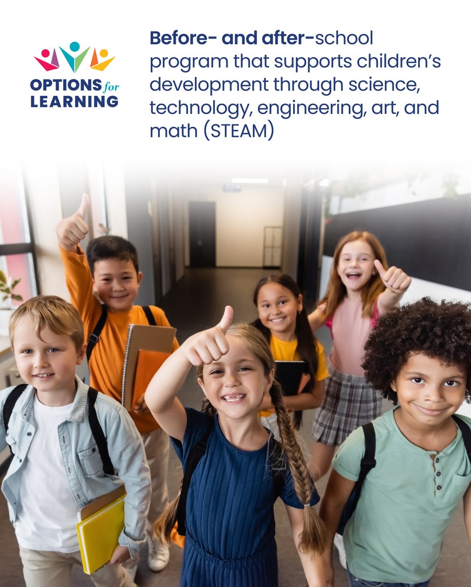 Enrolling now! 📢 Our before- and after-school programs support STEAM (science, technology, engineering, art, and math) and Common Core through activities and materials provided for our students.

School-aged children need activities, sports, and games that fit their age,