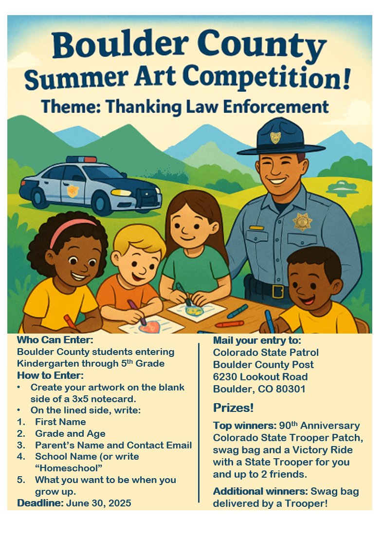 CSP_Boulder's tweet image. Got a little artist at home? Enter the CSP Boulder County Summer Art Competition!