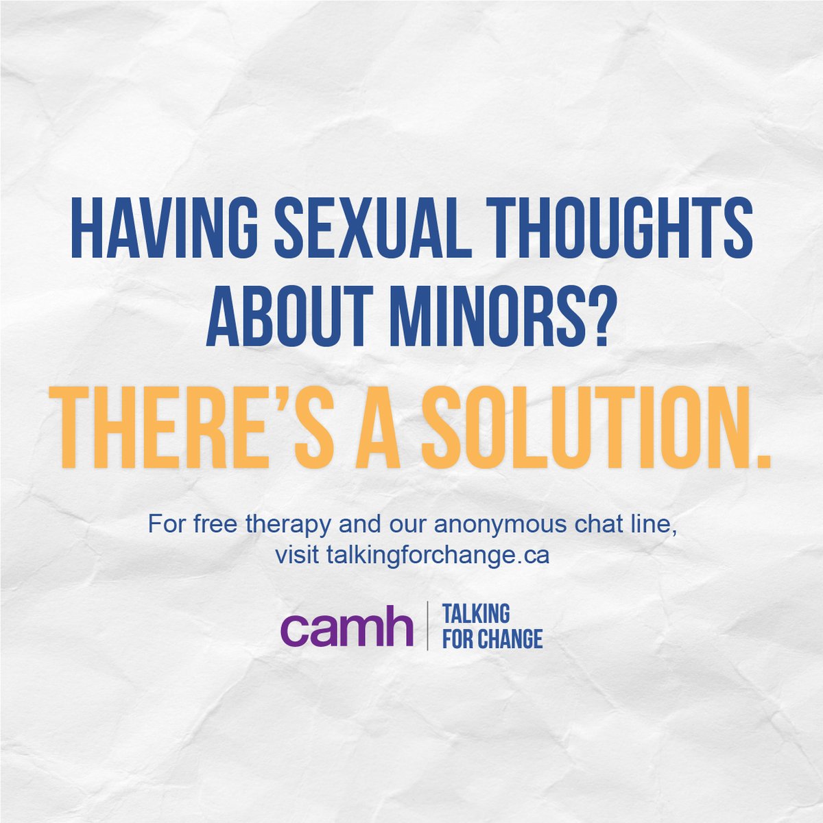 talking4change's tweet image. If you're distressed about your sexual interest in children or child pornography, there is free help available for you.
Reach out today to talk to someone who understands at talkingforchange.ca #endchildabuse