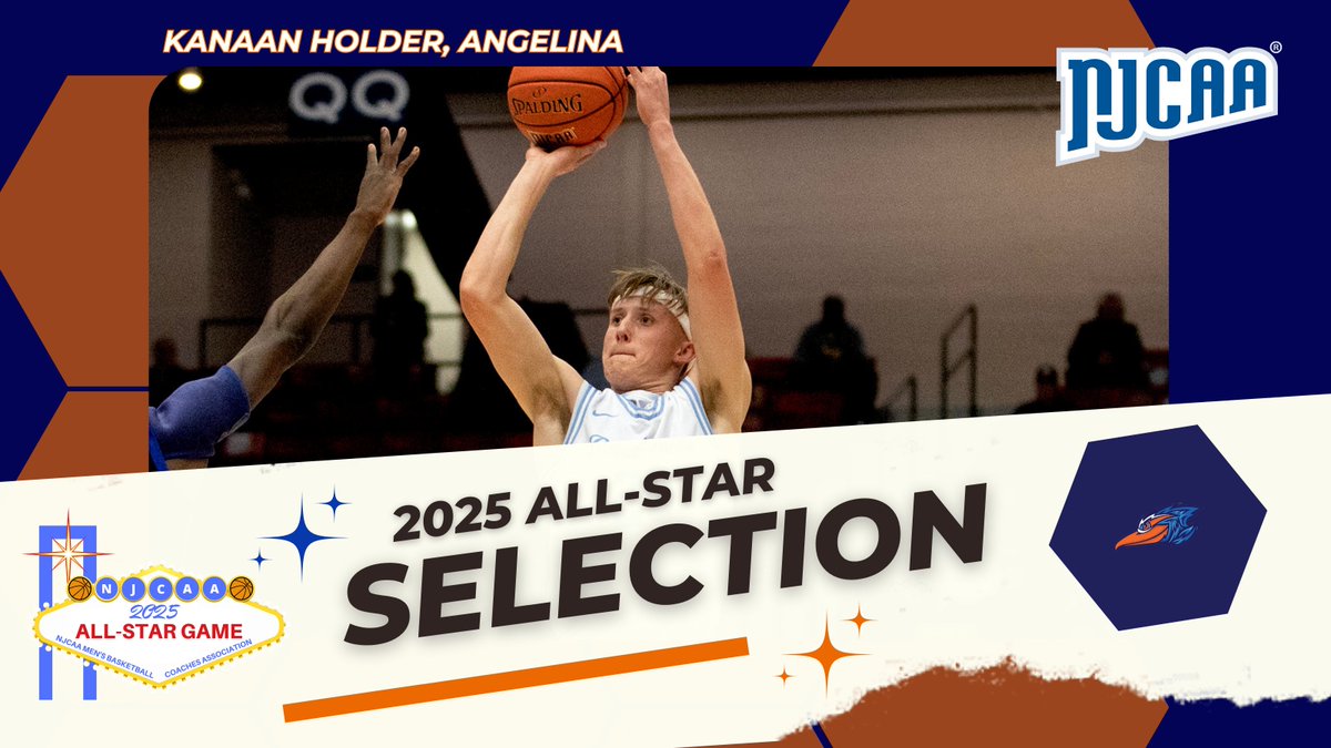 JCBCA (@njcaambbcoaches) on Twitter photo 🌟2025 ALL-STAR SELECTION🌟
Kanaan Holder (<a href="/kanaan2020/">Kanaan Holder</a>) of
<a href="/angelinahoops/">Angelina Men’s Basketball</a> has been selected as 2025 NJCAA Men's Basketball All-Star!
🏅3rd Team All-Region
⭐️25 points in NJCAA Second Round
#NJCAABasketball🏀 🌟2025 ALL-STAR SELECTION🌟
Kanaan Holder (<a href="/kanaan2020/">Kanaan Holder</a>) of
<a href="/angelinahoops/">Angelina Men’s Basketball</a> has been selected as 2025 NJCAA Men's Basketball All-Star!
🏅3rd Team All-Region
⭐️25 points in NJCAA Second Round
#NJCAABasketball🏀