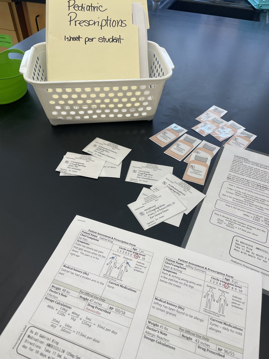 KGallagher_SCI's tweet photo. wrapping up this week in healthcare with some calculations! #futuredoctor #scienceedu #teacherlife https://t.co/g2QBBaP29l